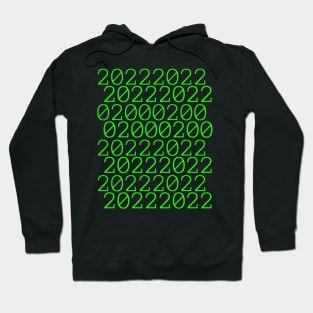 2022 binary code in green Hoodie
